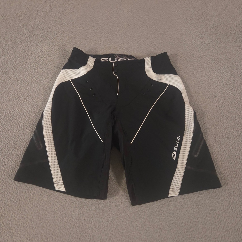 Sugoi Shorts Mens Large Black RSX Mountain Bike Baggy Shell Padded Mesh MTB Gear